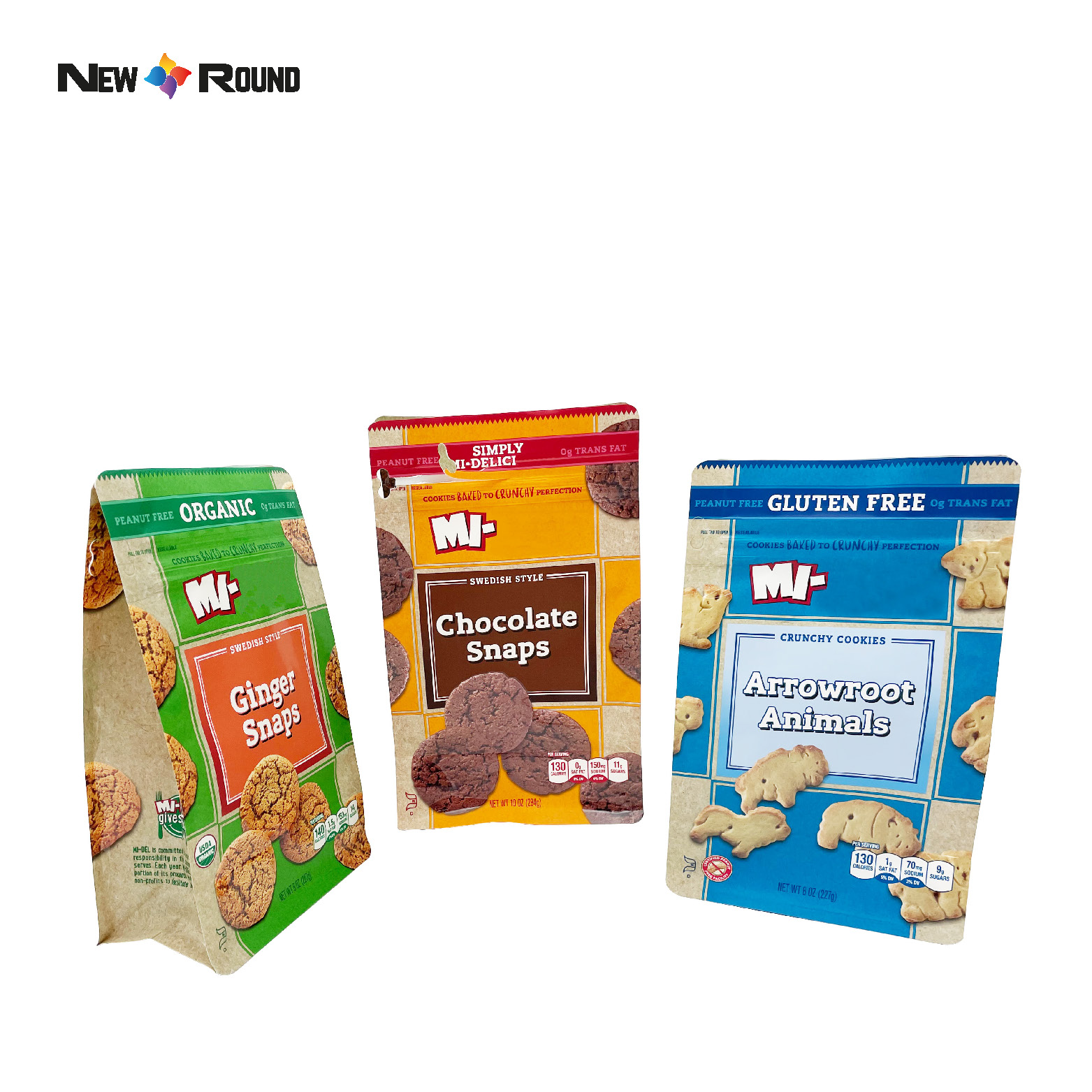 Заводская майларовая сумка с прямой печатью на молнии, сумка для упаковки закусок для печенья, сумка-стойка для упаковки пищевых закусок