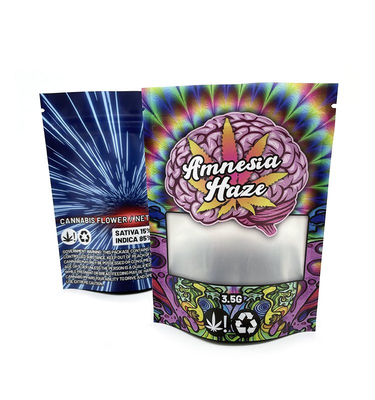 Запах Presect Pouch Gumies Candy Sugar Food Cackaging Custom Digital Printed Mylar Bags 3,5 г с молнией и окном