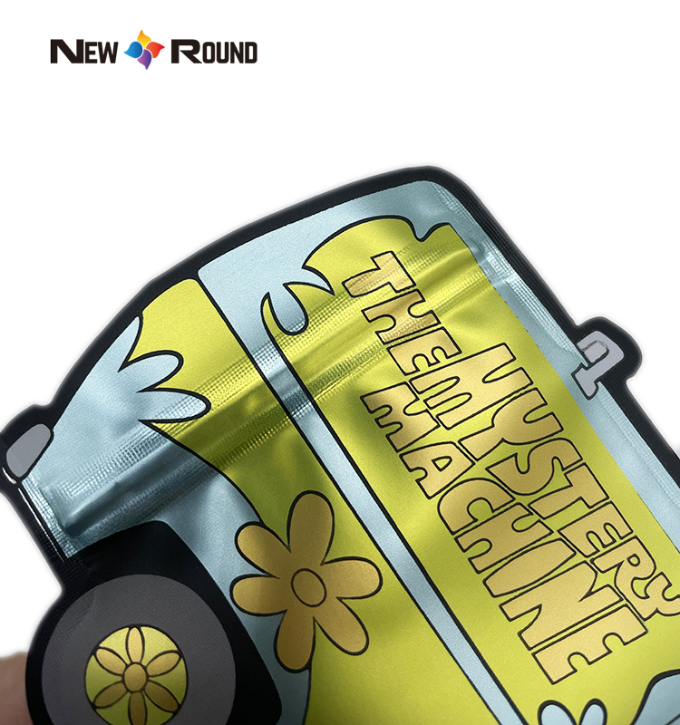 Многоразовая пластиковая упаковка с индивидуальной печатью, необычной специальной формы, 3,5 г, вырезанная с помощью высечки печенья, с застежкой-молнией, майларовые пакеты с защитой от запаха