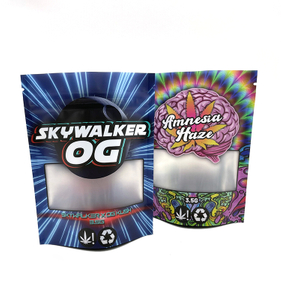 Запах Presect Pouch Gumies Candy Sugar Food Cackaging Custom Digital Printed Mylar Bags 3,5 г с молнией и окном