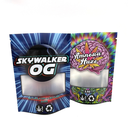 Запах Presect Pouch Gumies Candy Sugar Food Cackaging Custom Digital Printed Mylar Bags 3,5 г с молнией и окном