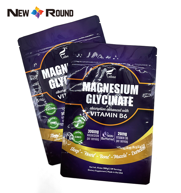 Производители цифровой печати на заказ Встаньте Упаковка для пищевых продуктов на молнии Пластиковый пакет Мешок для порошка сывороточного протеина с застежкой-молнией