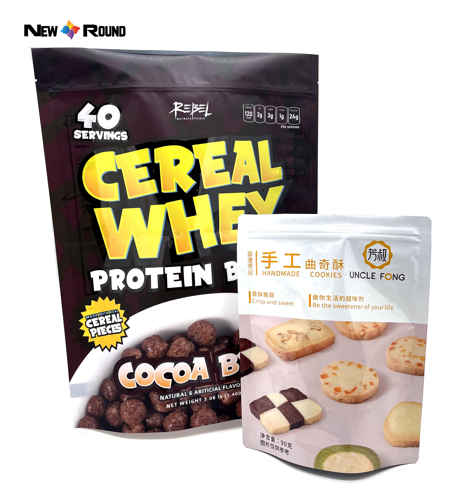 Изготовленная на заказ сумка-стойка из алюминиевой фольги, большая емкость, 1 кг, сумка для хранения пищевых добавок сывороточного протеина, упаковка