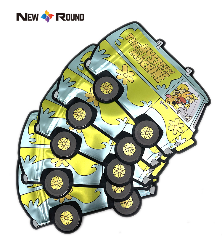 Многоразовая пластиковая упаковка с индивидуальной печатью, необычной специальной формы, 3,5 г, вырезанная с помощью высечки печенья, с застежкой-молнией, майларовые пакеты с защитой от запаха