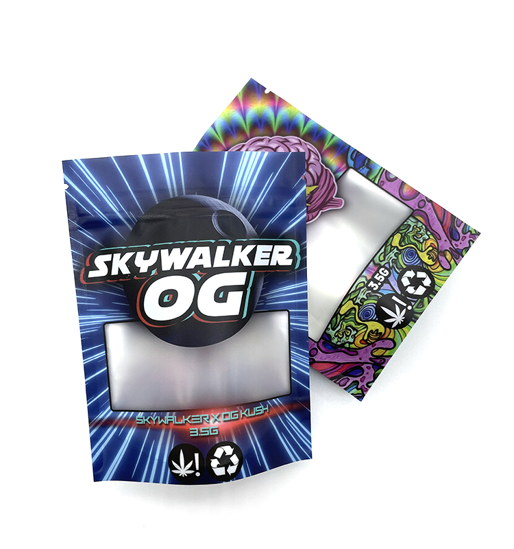 Запах Presect Pouch Gumies Candy Sugar Food Cackaging Custom Digital Printed Mylar Bags 3,5 г с молнией и окном