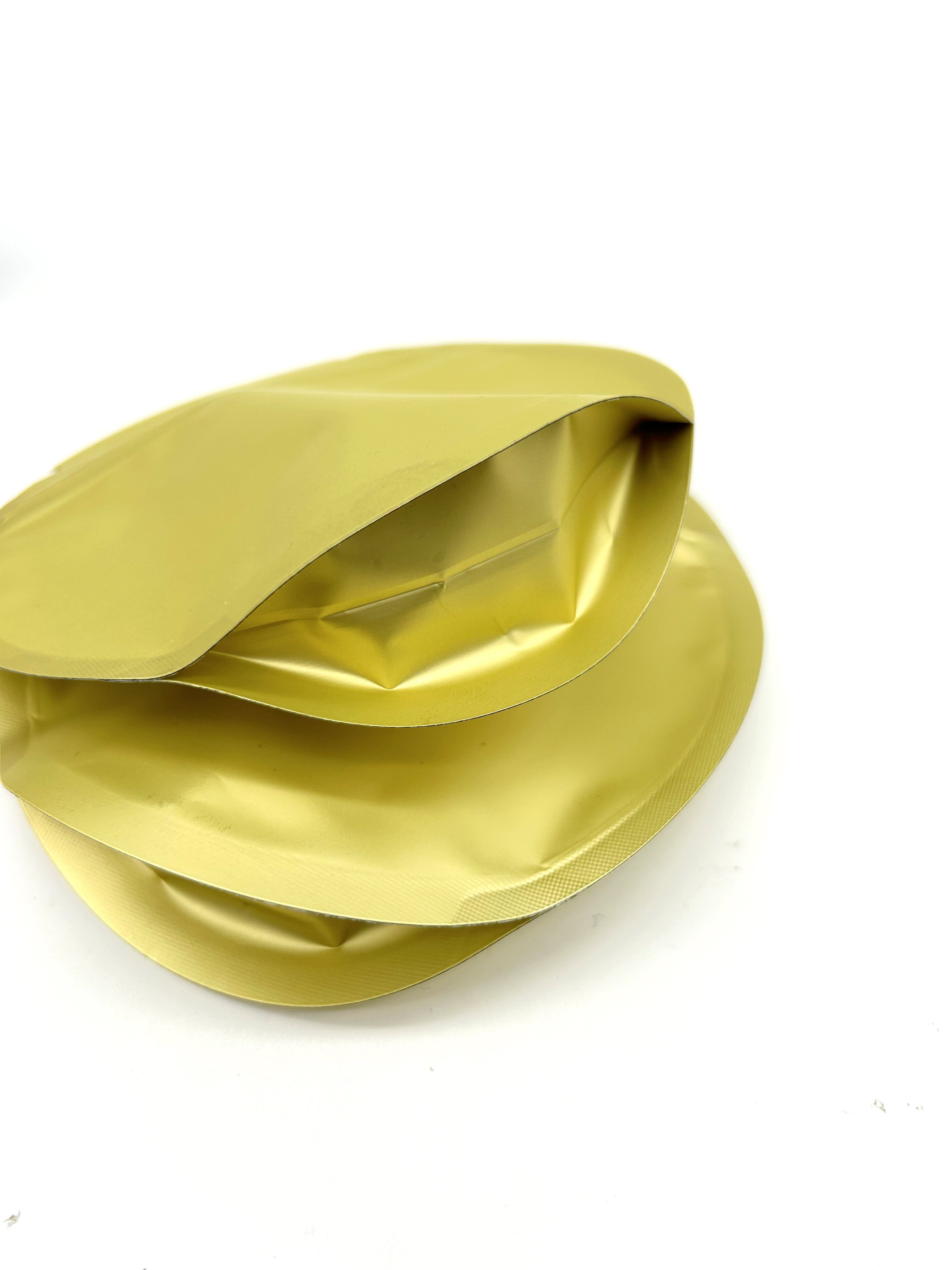 Изготовленная на заказ печать 5x5 дюймов вырезанная сумка для упаковки пищевых продуктов, устойчивая к запаху, стойка круглой формы, пластиковая майларовая сумка на молнии