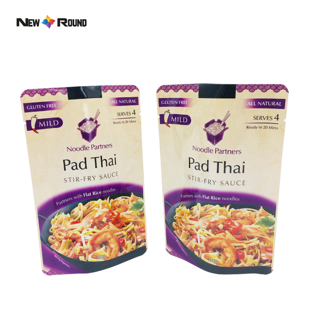 Упаковочный пакет для приправы карри, устойчивый к высоким температурам, закрывающийся майларовый пластиковый пакет с застежкой-молнией Doypack, ретортный пакет для соуса