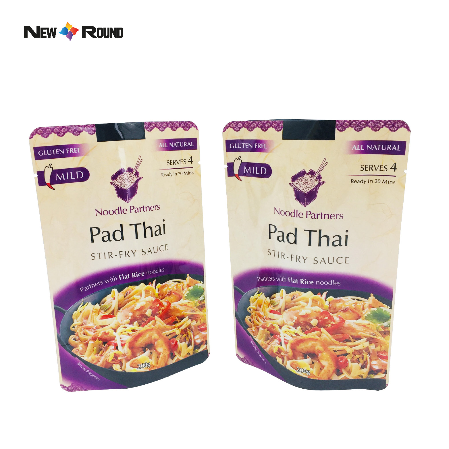 Упаковочный пакет для приправы карри, устойчивый к высоким температурам, закрывающийся майларовый пластиковый пакет с застежкой-молнией Doypack, ретортный пакет для соуса