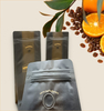 Сумка для кофе с плоским дном с клапаном и упаковкой кофе на молнии для кофейного зерна