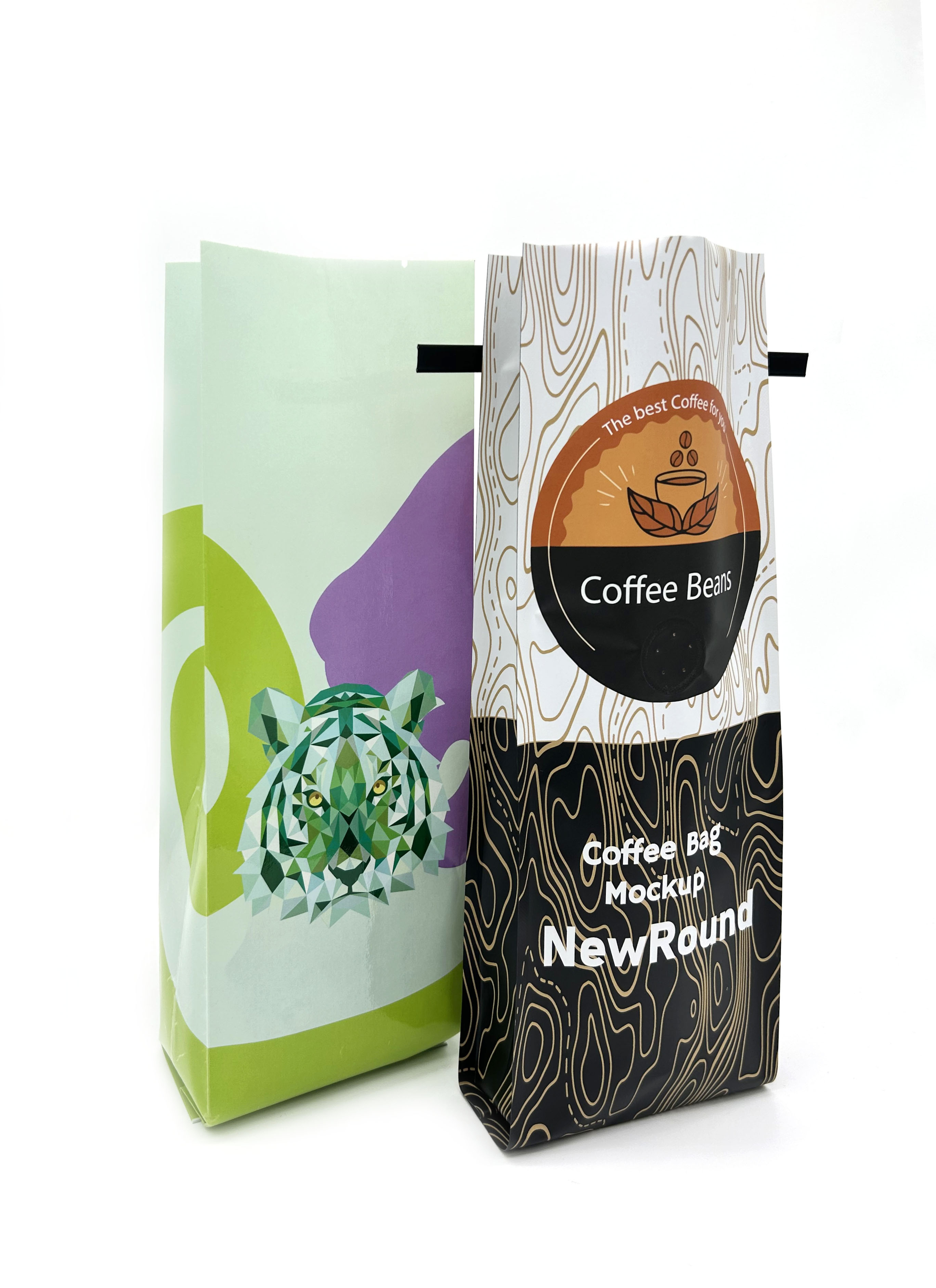  Изготовленные на заказ боковые складочки с четырьмя уплотнениями, пластиковые пакеты из алюминиевой фольги для упаковки кофейных зерен, пакеты с клапаном