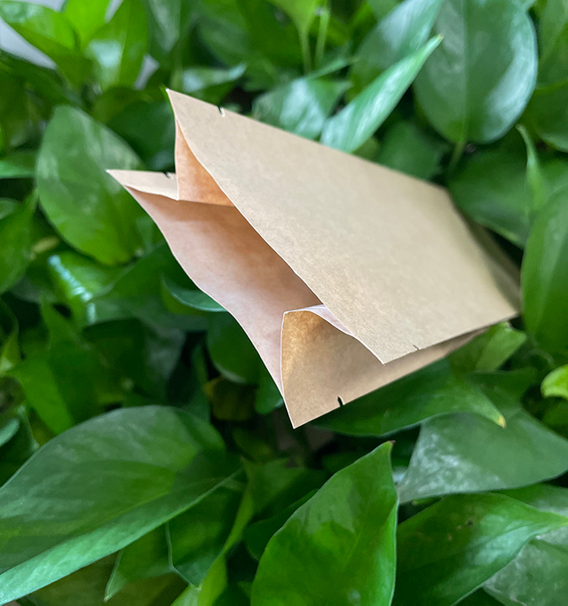 Задняя сторона с печатью на заказ и боковой складкой для упаковки хлеба, торта, закусок, чипсов, пищевой упаковки с ручкой