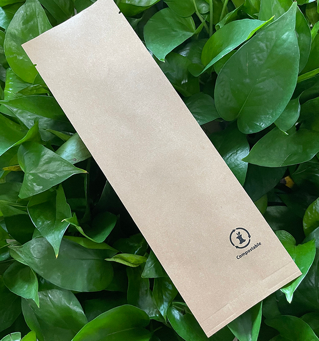 Задняя сторона с печатью на заказ и боковой складкой для упаковки хлеба, торта, закусок, чипсов, пищевой упаковки с ручкой