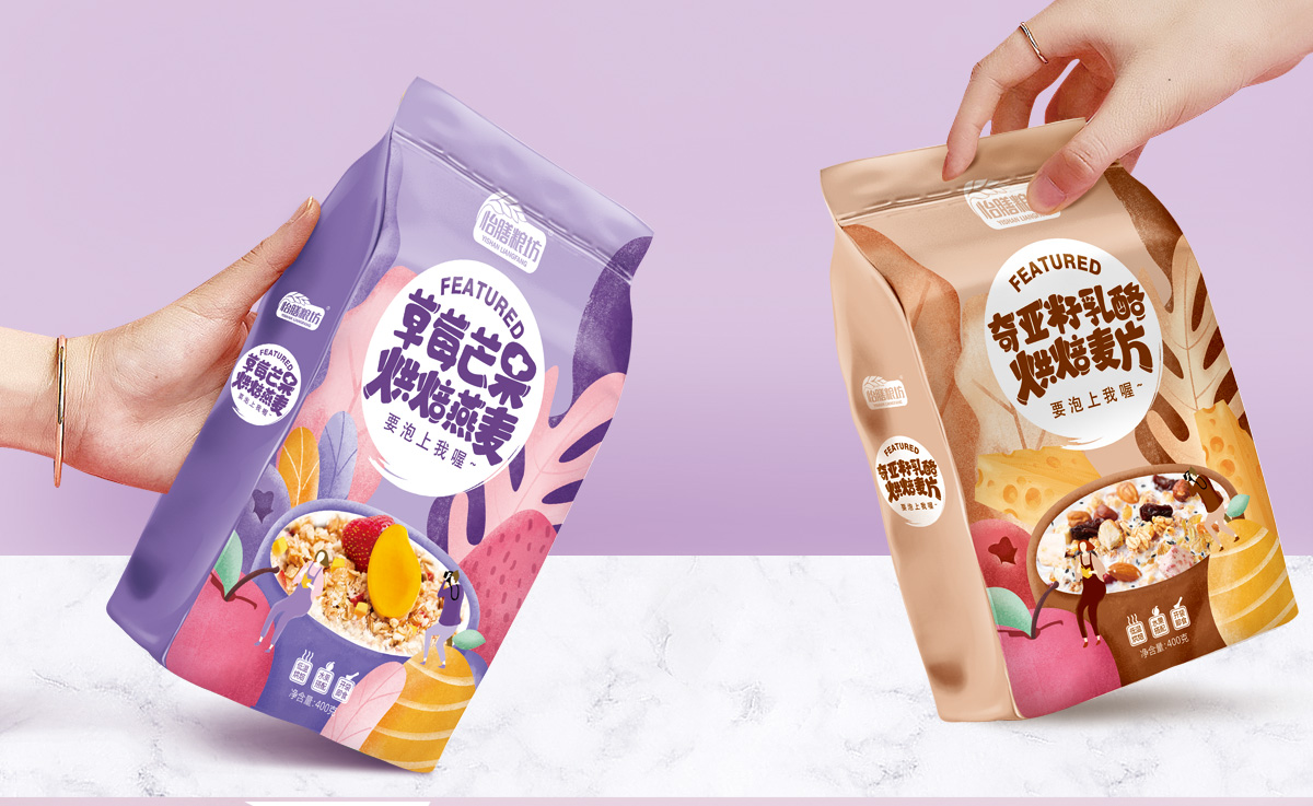 Коричневая бумажная пакет с плоским дном