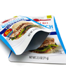 Изготовленная на заказ сумка с плоским дном для пищевых продуктов и прозрачными стоячими сумками на молнии