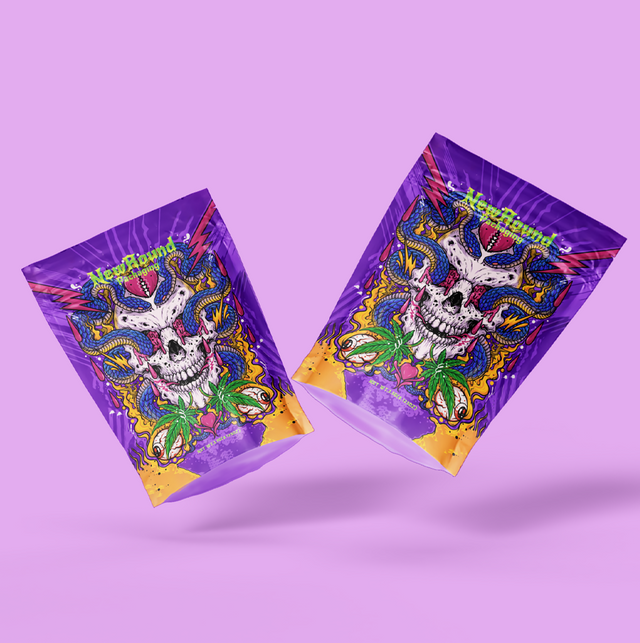Сумка-стойка Cannabis Blunt из майлара с застежкой-молнией