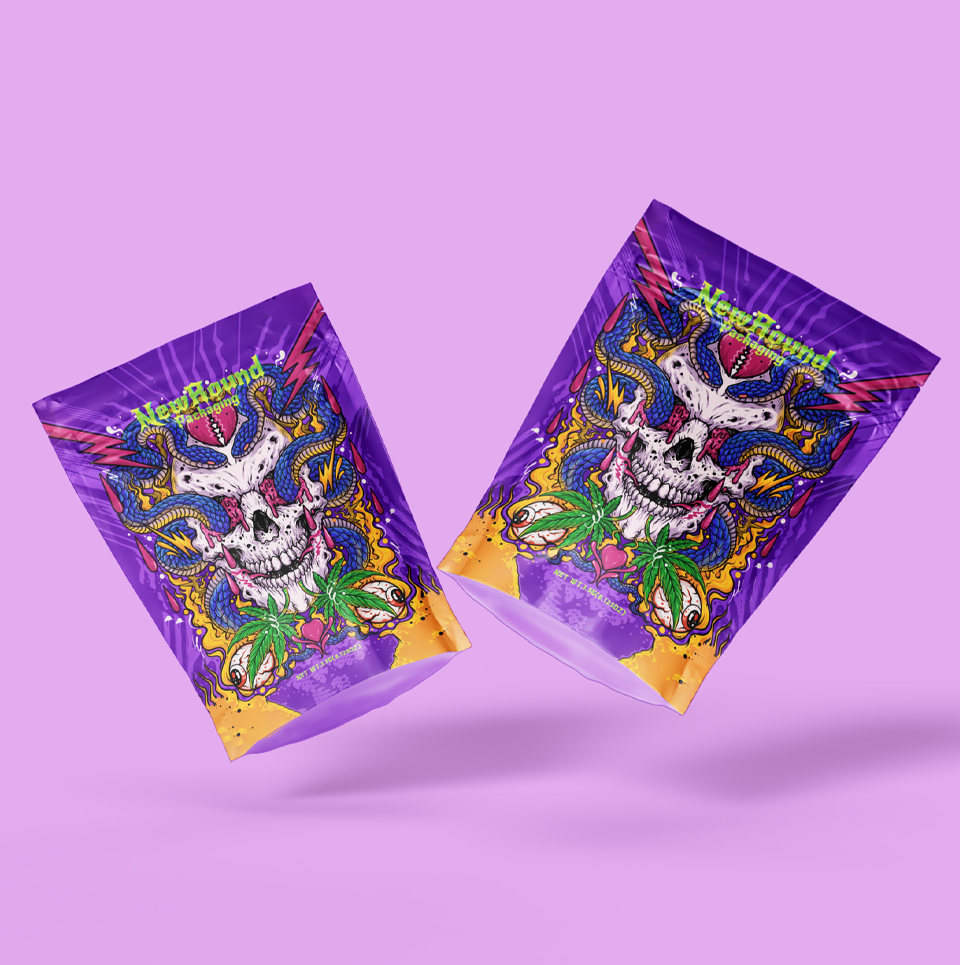 Сумка-стойка Cannabis Blunt из майлара с застежкой-молнией