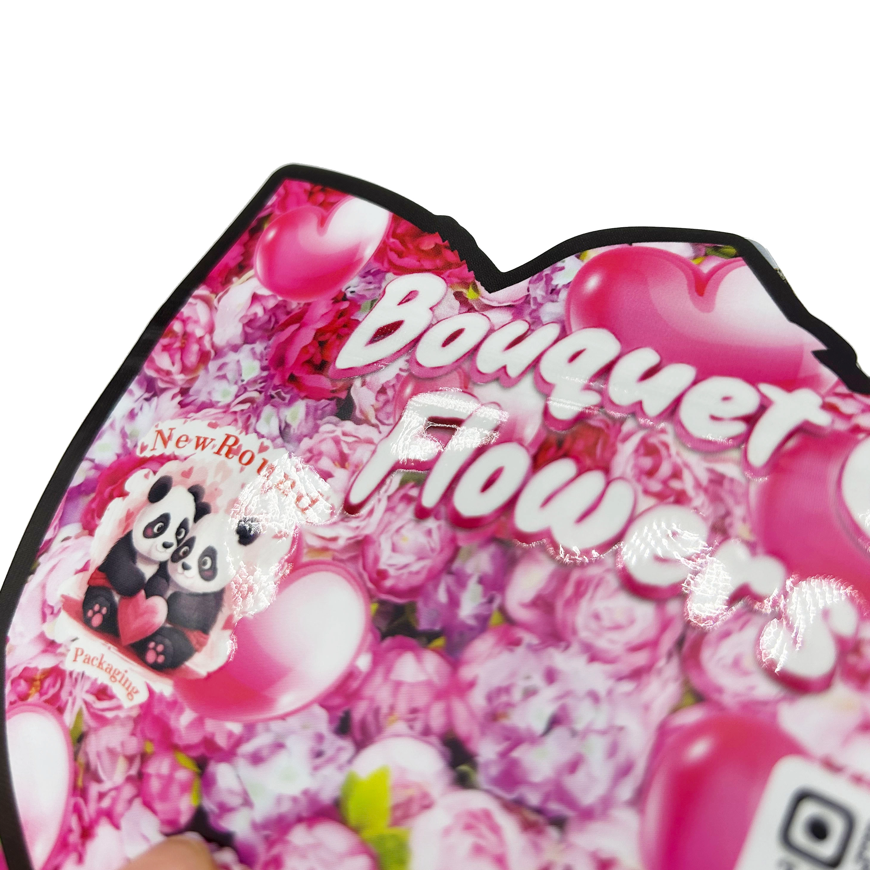 Изготовленная на заказ непроницаемая для запаха алюминиевая фольга, застежка-молния, 3,5 г, матовая сумка с пятном, УФ-конфеты, жевательные конфеты, упаковка, майларовая сумка специальной формы с высечкой